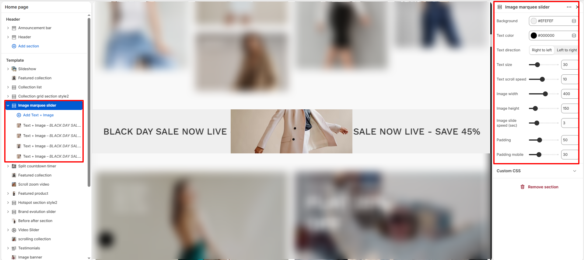 image-marquee-slider-settings