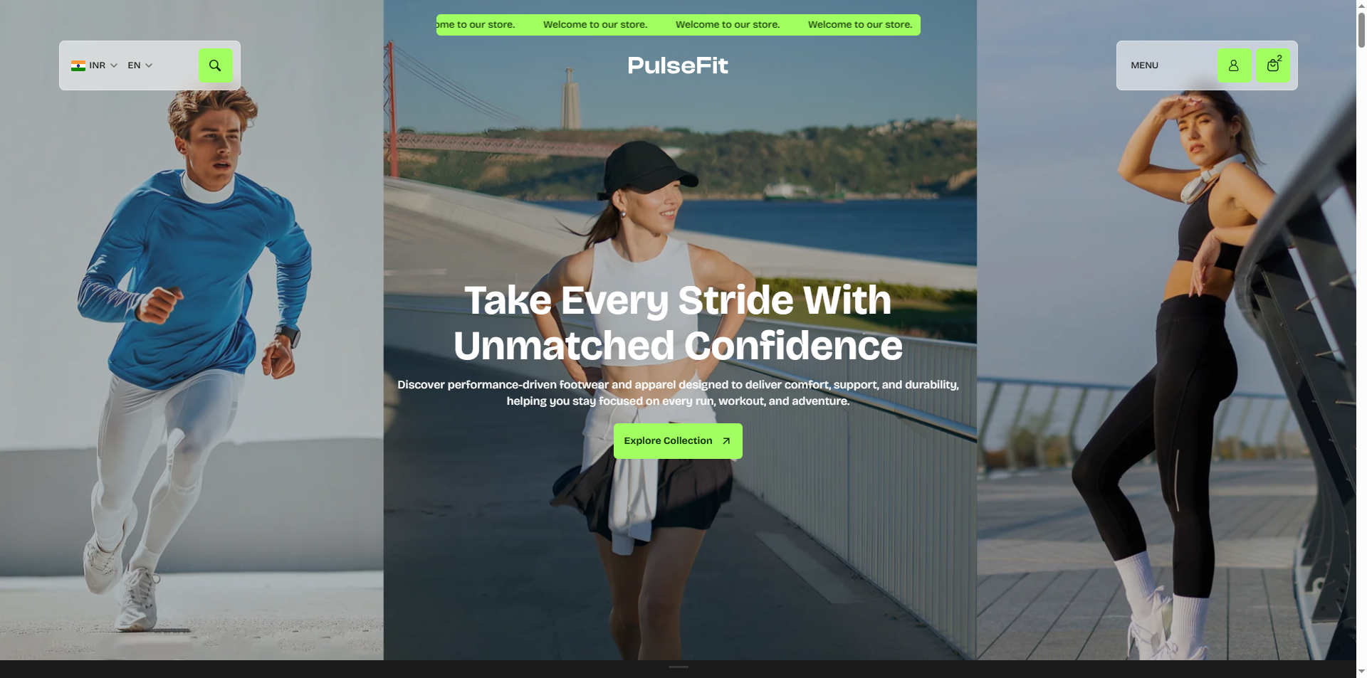 Velocity Header Screenshot
