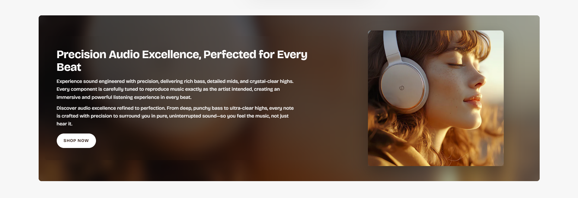 Image with text section preview